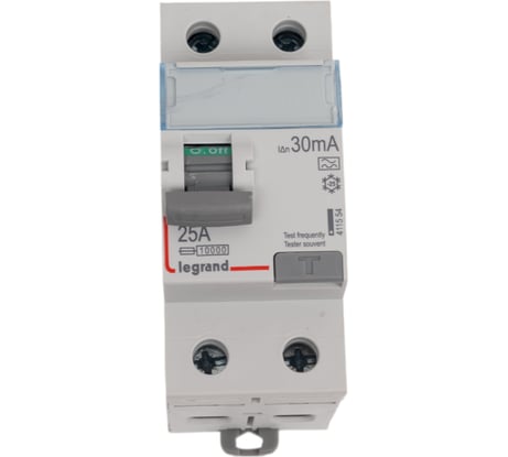 Выключатель дифференциального тока Legrand DX3ID 2П 25 А тип A 30 мА 2 модуля 411554