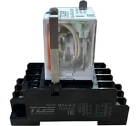 Промежуточное реле с колодкой TDS RS4-2-2, 4 перекидных контакта, DC 24В/5А TDS56581