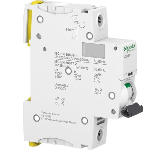 Автоматический выключатель Systeme Electric Acti 9 iC60N 1P 25A D SE A9F75125