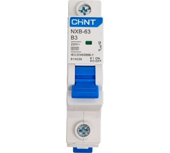 Автоматический выключатель CHINT NXB-63 1P 3А 6кА х-ка B (R) 814036