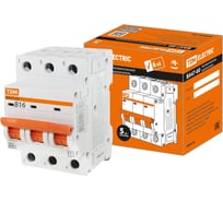Автоматический выключатель TDM ELECTRIC ВА47-60 3Р 16А 6кА х-ка В SQ0223-0042