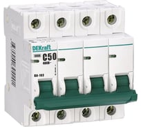 Автоматический выключатель DEKraft 4Р, 50А, характеристика C, ВА-103, 6кА 12326DEK