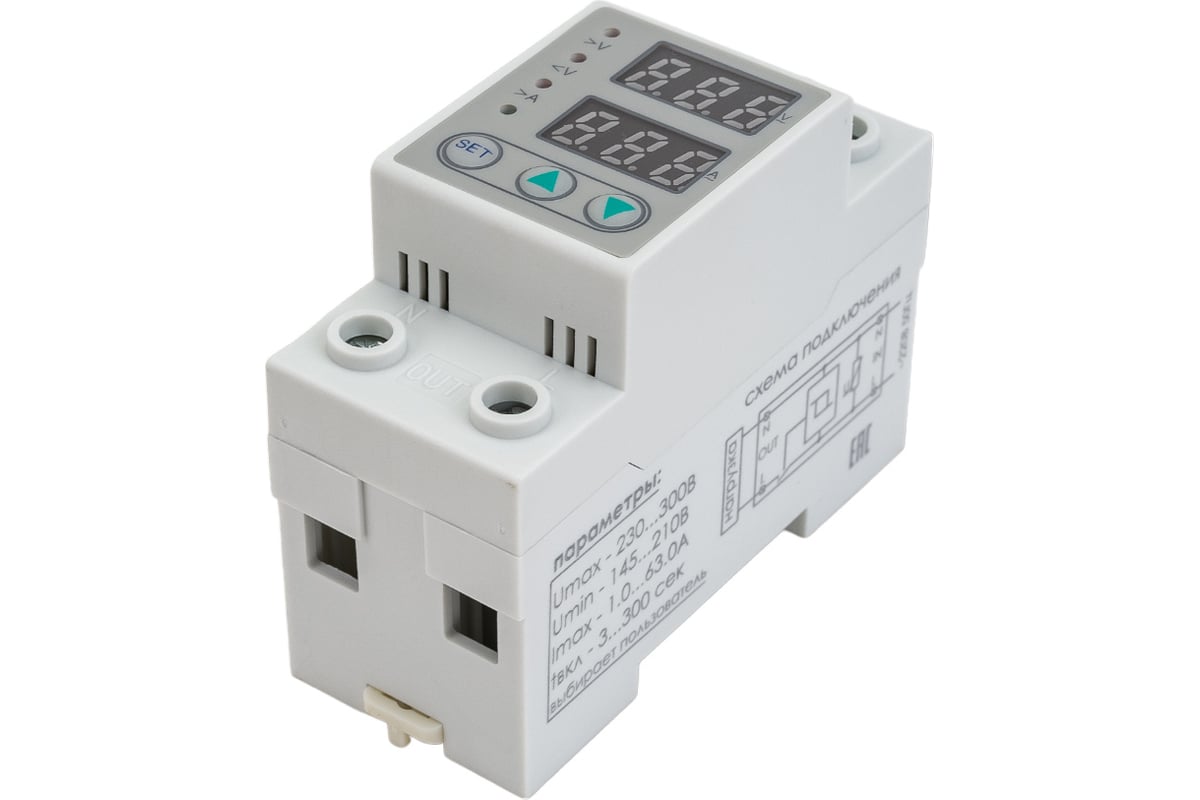 Купить Реле напряжения Vp-63A min 63A - max 80A IP20