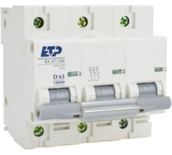 Автоматический выключатель ЕТР ВА 47-100, 3P 50А (C) 10кА 11557 1