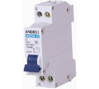 Автоматический выключатель ANDELI ADZ30-32 1P+N 6A 3kA характеристика C ADL01-800