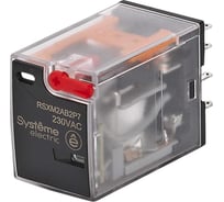 Реле Systeme Electric SystemeSig, 12 A, 2CO, 230 В, VAC тест кнопка LED RSXM2AB2P7
