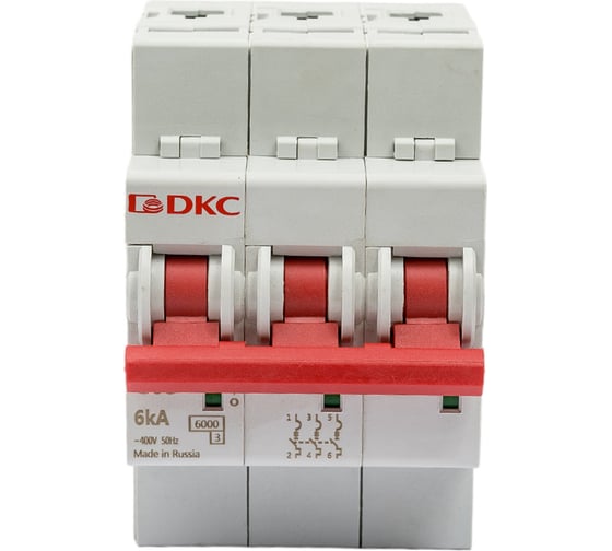 Автоматический модульный выключатель DKC YON MD63 3P 63А C 6kA MD63-3C63-6
