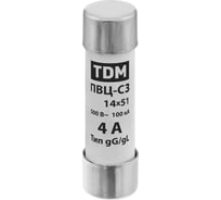 Плавкая вставка TDM ELECTRIC ПВЦ-С3 14х51, 4А SQ0729-0013