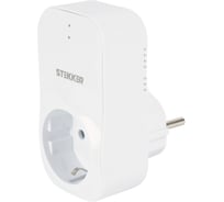 Реле напряжения для розетки STEKKER VP-100W-3M, 230В, 16A, белый 50687