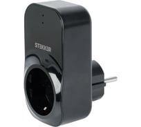 Реле напряжения для розетки STEKKER VP-100B-3M, 230В, 16A, черный 50688