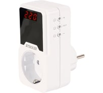 Реле напряжения для розетки STEKKER VPR-200W, 230В, 16A, белый 50689