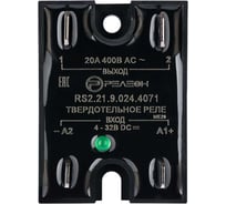 Твердотельное реле Релеон вход 24в Dc; выход 1но 20а, 48-440в Ac; переключение через 0, разъем, RS22290244071