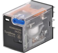 Реле Systeme Electric SystemeSig, 12 А, 2CO, 24V DC, с кнопкой тест и светодиодом RSXM2AB2BD