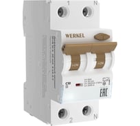 Дифференциальный автомат Werkel 1P+N 10 A 30 mА 6 kА C A a062568