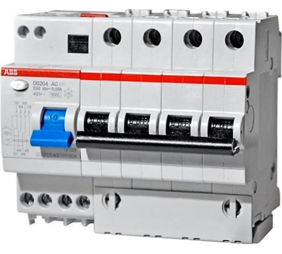 Автоматический выключатель дифференциального тока ABB DS204 6 модулей AC-C10/0,03 2CSR254001R1104