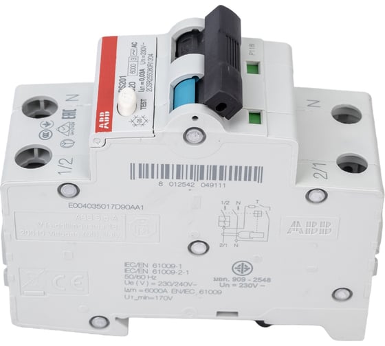 Автоматический выключатель дифференциального тока ABB DS201 C20 AC30 2CSR255080R1204