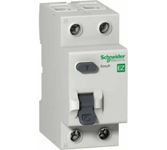 Устройство защитного отключения Systeme Electric EASY 9 УЗО, 2P, 63А, 100мА, A, защита от перенапряжения SE EZ9R74263 1