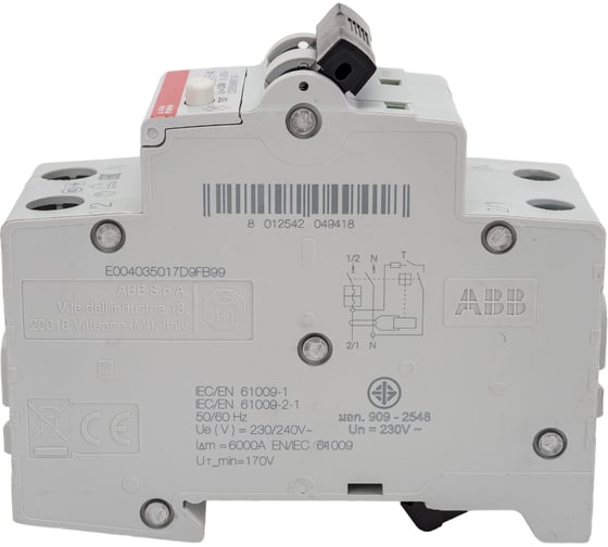 Автоматический выключатель дифференциального тока ABB DS201 C10 AC30 2CSR255080R1104