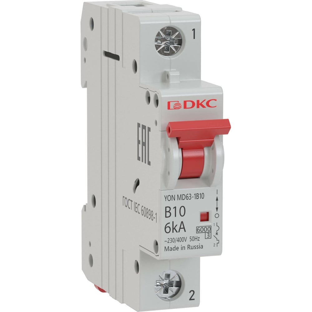 Автоматический модульный выключатель DKC YON MD63 1P 1А C 6kA MD63-1C1 ...