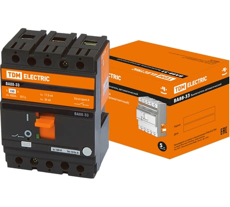 Автоматический выключатель TDM ELECTRIC ВА88-33 3Р 100А 35кА SQ0707-0011