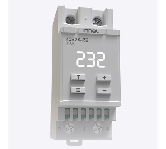 Реле напряжения и тока innel K5B2A с механически объединенным разрывом L и N 32А K5B2A-32