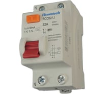 Устройство защитного отключения ELCOMTECH RCCB21J-10-1N32AC30 Модульное УЗО 1P+N 32A 30mA Type AC 2х модуль УТ-00039003