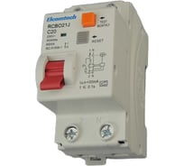 Автоматический выключатель дифференциальный RCBO21J-6-1NC20-A30 ELCOMTECH (дифавтомат АВДТ) 1P+N 20A C 6kA 30mA Type A 2х модуль УТ-00039025