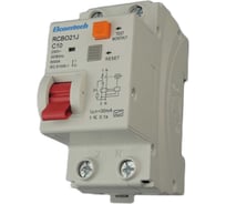 Автоматический выключатель дифференциальный RCBO21J-6-1NС10-A30 ELCOMTECH (дифавтомат АВДТ) 1P+N 10A C 6kA 30mA Type A 2х модуль УТ-00039023