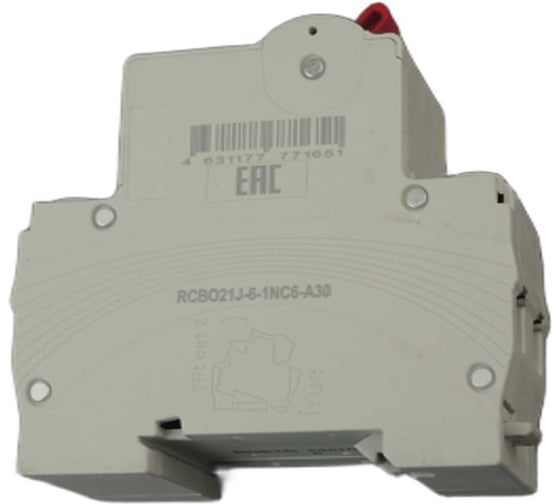 Автоматический выключатель дифференциальный ELCOMTECH RCBO21J-6-1NС6-A30 модульный выключатель 1P+N 6A C 6kA 30mA Type A 2х модуль УТ-00039022
