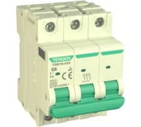 Автоматический выключатель миниатюрный TGB1N-63A-3PC6 Модульный выключатель 3P 6A C 4,5kA 3х модуль TENGEN УТ-00026927