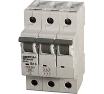 Автоматический выключатель СВЕТОЗАР ПРЕМИУМ 3-полюсный, 10 A, C, откл. сп. 6 кА, 400 В SV-49023-10-C