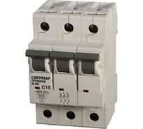 Автоматический выключатель СВЕТОЗАР "ПРЕМИУМ" 3-полюсный, 50 A, "C", отключающая способность 6 кА, 400 В SV-49023-50-C