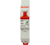 Автоматический модульный выключатель DKC YON MD63 1P 3А D 6kA DKC MD63-1D3-6