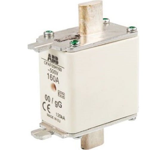 Предохранитель ABB OFAF00H160 160A тип gG, размер 00, до 500В 1SCA022627R1710