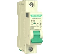 Автоматический выключатель миниатюрный TENGEN TGB1N-63A-1PC16 Модульный выключатель 1P 16A C 4,5kA 1х модуль УТ-00026920