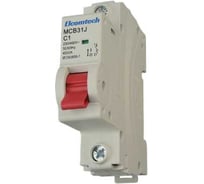 Автоматический выключатель ELCOMTECH MCB31J-4,5-1C1AC модульный выключатель миниатюрный 1P 1A C 4,5kA 1х модуль УТ-00034542