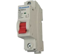 Автоматический выключатель ELCOMTECH MCB31J-4,5-1C3AC модульный выключатель миниатюрный 1P 3A C 4,5kA 1х модуль УТ-00034543