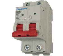 Автоматический выключатель ELCOMTECH MCB31J-4,5-2C20AC модульный выключатель миниатюрный 2P 20A C 4,5kA 2х модуль УТ-00039019