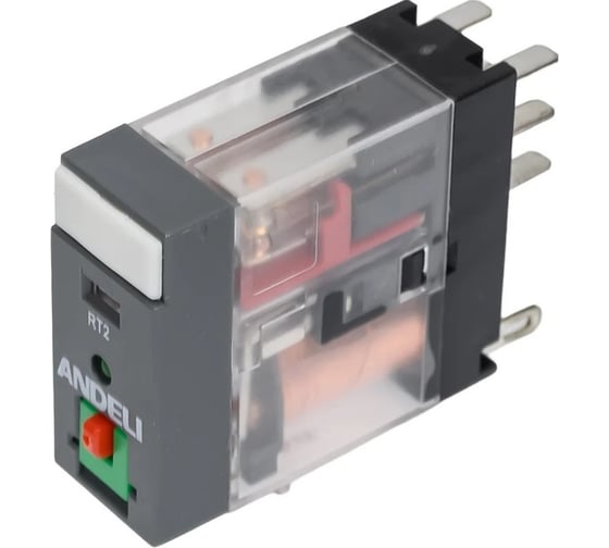 Промежуточное реле на 2 контакта ANDELI LY4 2P 5A 24V (LSDRT2SMT) ADL09-284