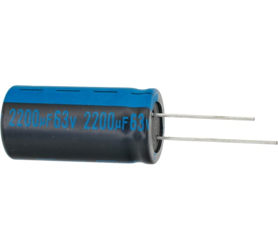 Конденсатор электролитический JAMICON (2шт.) 2200мкФ, 63В, -55/105C, 18x35 / P:7.5 мм, JTK228M063S1AMN35L-480 (2)