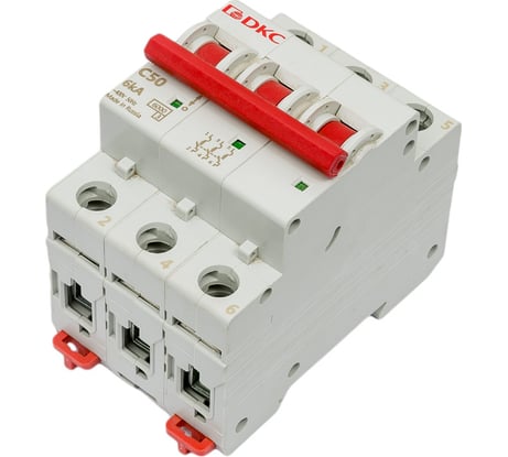 Автоматический модульный выключатель DKC YON MD63 3P 50А C 6kA MD63-3C50-6