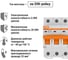 Автоматический выключатель TDM ELECTRIC ВА47-60 3Р 3А 6кА х-ка С SQ0223-0102 3