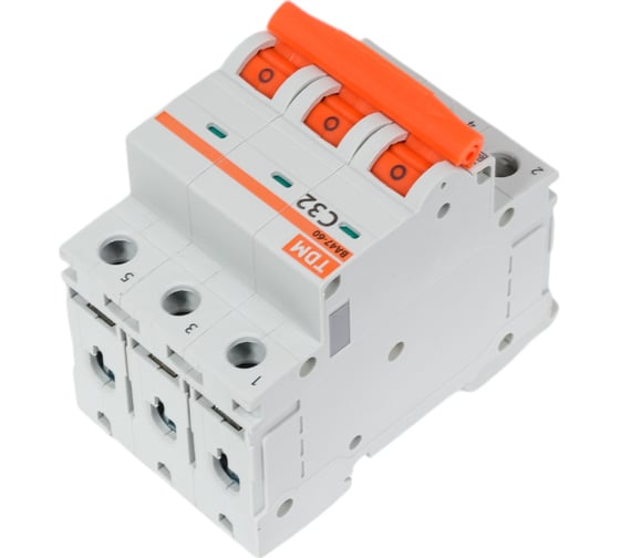 Автоматический выключатель TDM ELECTRIC ВА47-60 3Р 32А 6кА характеристика С SQ0223-0112