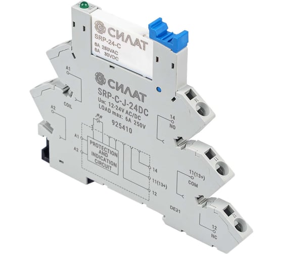 Релейный модуль СИЛАТ 24В DC пруж.зажим 10 шт 925410