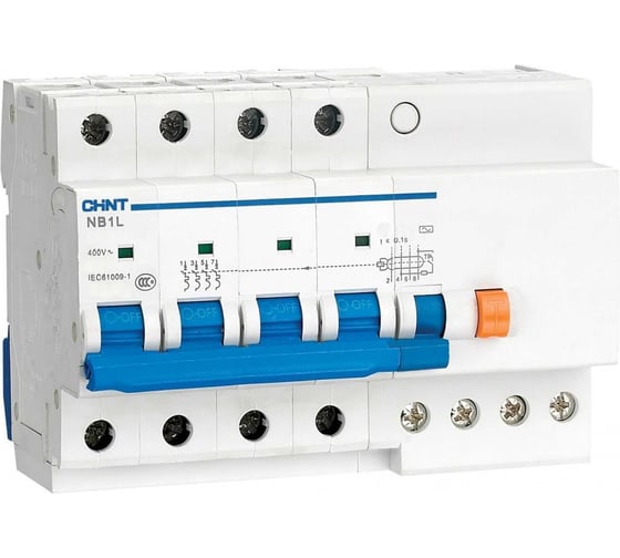 Автоматический выключатель дифференциального тока (АВДТ) CHINT NB1L-40 4P C32 300мА тип AС 6кА, электромеханический (R) 198129