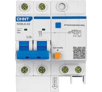 Автоматический выключатель дифференциального тока (АВДТ) CHINT NXBLE-63 2P D40 100мА тип AС 6кА, электронный (R) (уп. 3 шт.) 982566