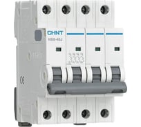 Автоматический выключатель CHINT NB8-40J 4P 10А 4,5кА характеристика D (R) (уп. 4 шт.) 320765