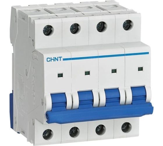 Автоматический выключатель CHINT NB1-63 4P 6А 6кА характеристика D (DB) (R) (уп. 3 шт.) 179765