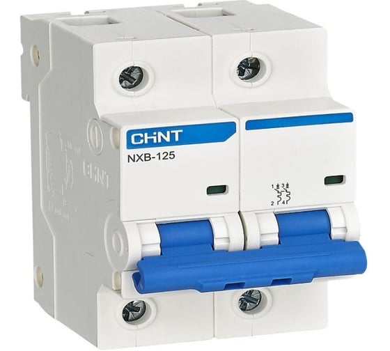 Автоматический выключатель CHINT NXB-125 2P 63А 10кА характеристика C (R) (уп. 6 шт.) 816129