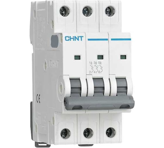 Автоматический выключатель CHINT NB8-40J 3P 3А 6кА х-ка B (R) (упаковка 5 шт) 320707